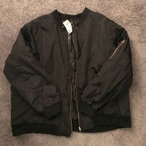 NWT Black Bomber Jacket
